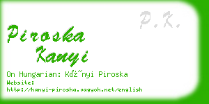 piroska kanyi business card